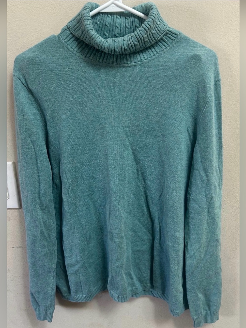 Women's Teal Turtleneck Sweater